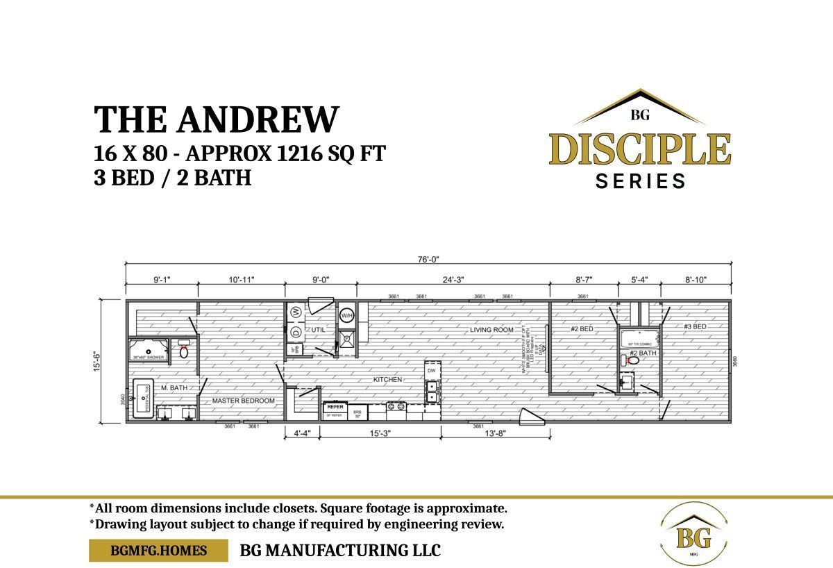 The Andrew Modular home by BG for sale at Gulf South Homes in Houma, Louisiana